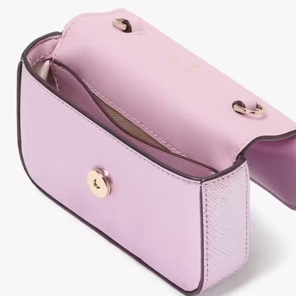 Kate Spade Metallic Purple Crossbody Bag with Gold Chain - Picture 4 of 5